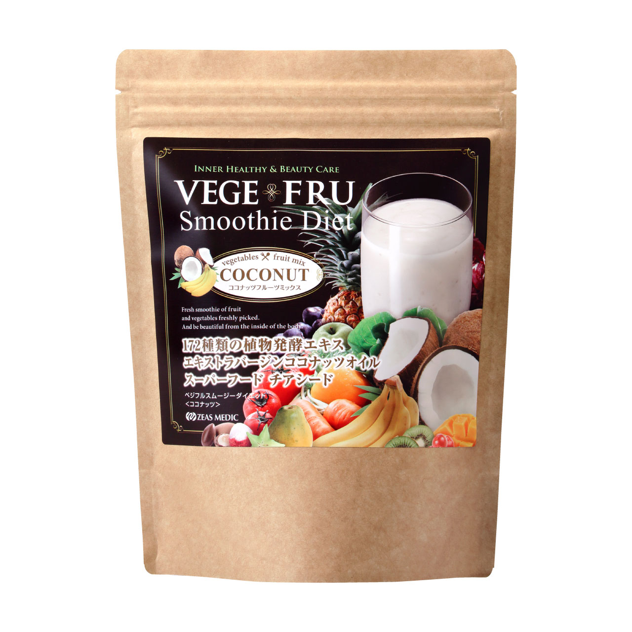 ベジフルスムージーダイエット ＜ココナッツ＞ 300g（計量スプーン付）