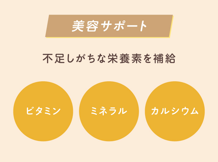 美容サポート ビタミン ミネラル カルシウム