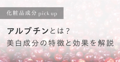 アルブチンとは？美容成分の特徴と効果を解説