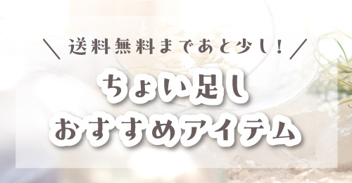 送料無料まであと少し！ちょい足しおすすめアイテム